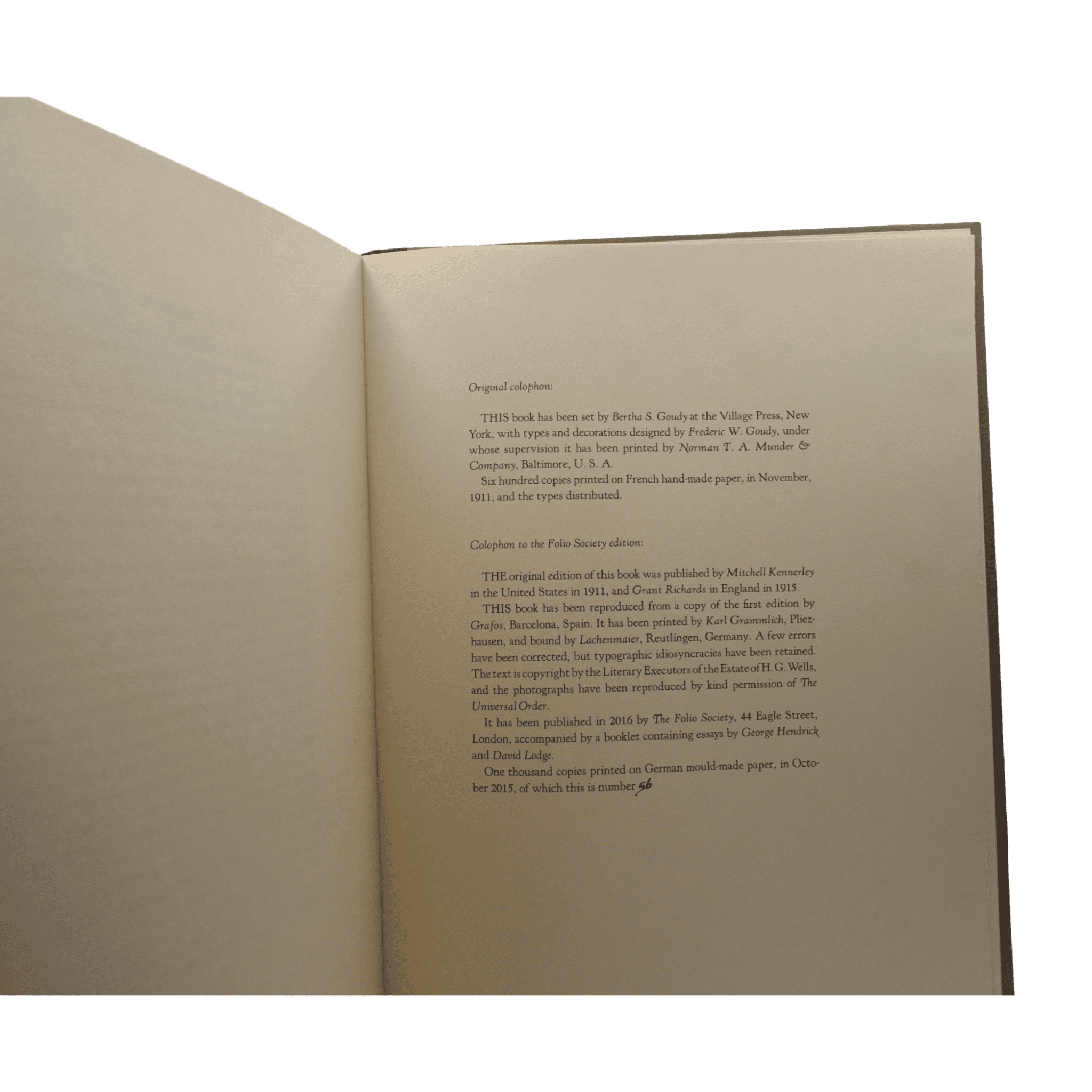 Door In The Wall - HG Wells - Folio Society - 2016 1st Edition - Limited Edition