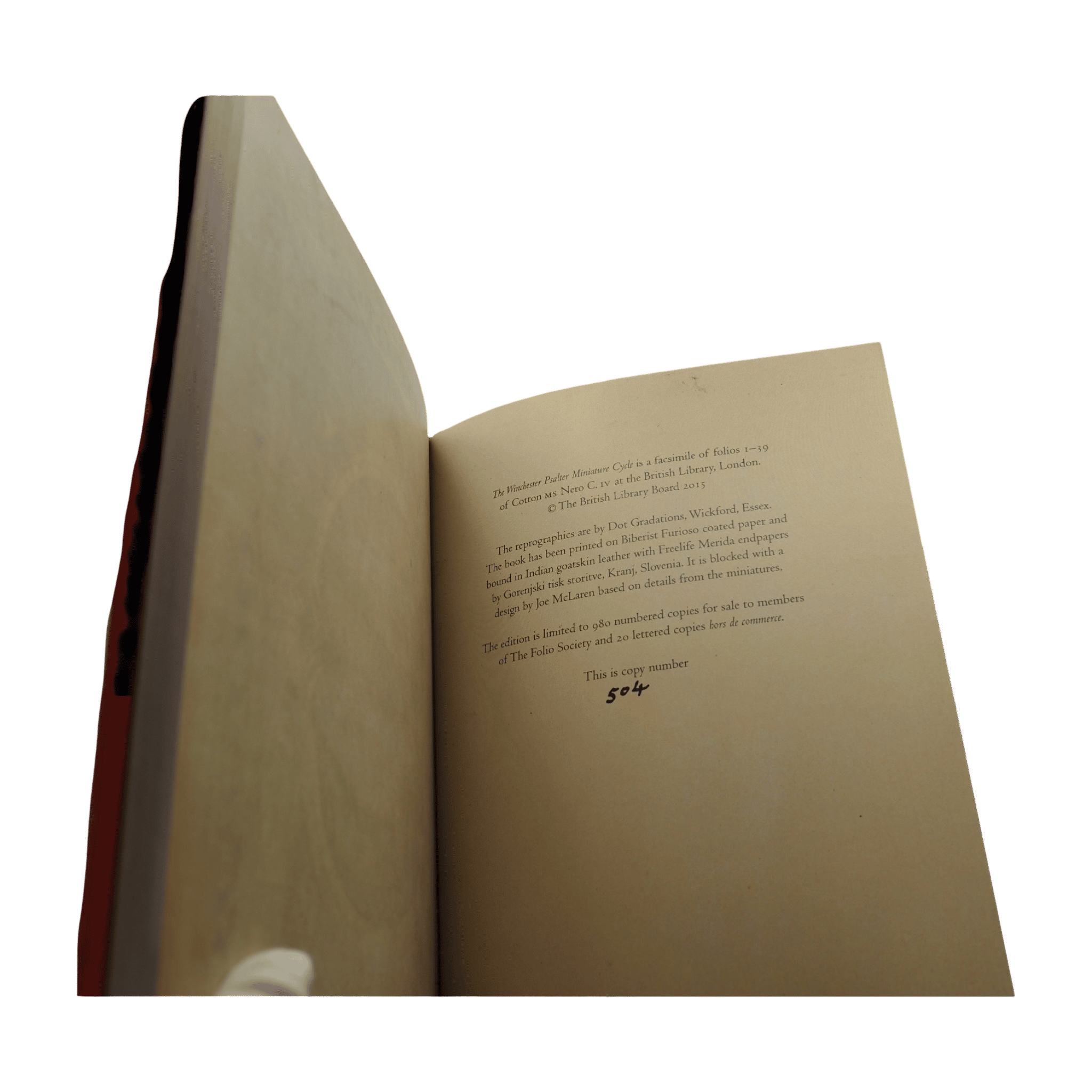 Winchester Psalter -  Folio Society - 2015 Limited Edition