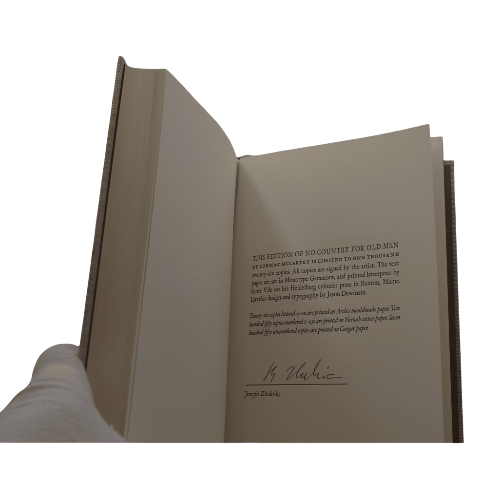 No Country for Old Men artist edition - Cormac McCarthy - Suntup Editions - 2025