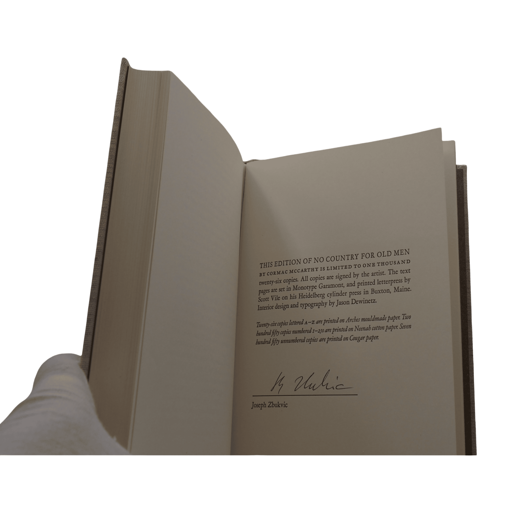 No Country for Old Men artist edition - Cormac McCarthy - Suntup Editions - 2025